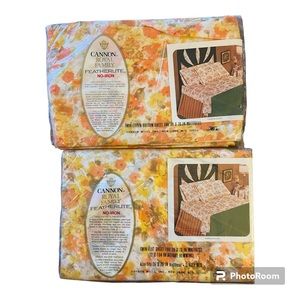 Vintage Twin Floral Sheets Cannon Royal Family Versailles Pattern